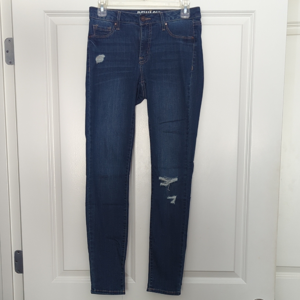 Rewash Blue Skinny Jeans with Distressed Detailing